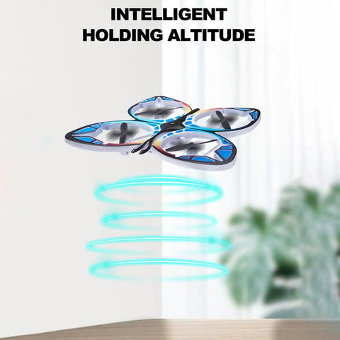Mini Drone For Adults And Beginners, RC Butterfly Quad With Colorful LED Lights, Altitude Hold feature in action, indoor setting