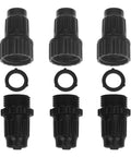 Three Pack Garden Hose Connectors For Expanding Hose Repair Kit Easy Fit Female To Male Adapters For Three Quarters Inch Threads 10.5mm Joint Diameter Works With Most Garden Hoses Some Thick Fiber Covered Hoses Not Compatible