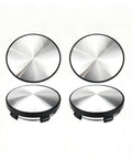 Snap In Wheel Center Caps 4 Pack Premium Scratch Resistant Hub Covers with black trim, ideal for cars, trucks, and SUVs.