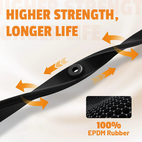 Close-up of 100% EPDM rubber texture showcasing Adjustable 31 Inch Rubber Bungee Cords With Hooks EPDM Heavy Duty Bungee Straps