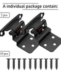 Thirty Pack Fifteen Pairs Hella Sturdy 3/8 Inch Inset Self Closing Cabinet Hinges Matte Black Hardware with screws