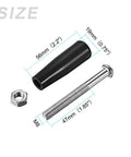 Beefy Clamping Handle Screws Knobs Set 2 Pack M8x47mm Metal Tapered Grip dimensions and components displayed