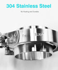 1.75 Inch V Band Clamp With Flange Set For Exhaust System Turbocharger Downpipe And Muffler 304 Stainless Steel