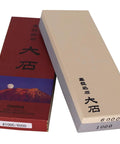 Japanese Toishi Waterstone 1000/6000 Grit Double Sided Whetstone with packaging, showcasing 8.07 x 2.95 x 1.18 inches size.