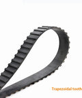 Beefy 300L Close Loop Timing Belt Half Inch Wide Three Eighth Inch Pitch Thirty Inch Long For Lathe And Industrial Drive Systems Replacement Belt Neoprene With Fiberglass Core Built For Durability showing trapezoidal teeth design