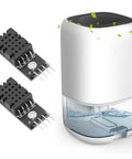 Three Pack DHT20 Digital Temperature Humidity Sensor With I2C Interface beside a white dehumidifier