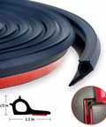 Heavy Duty Thickened Tailgate Weather Strip For Tesla Cybertruck With Beefed Up Adhesive Backing And Flexible Epdm Rubber detailed view showing dimensions and profile.