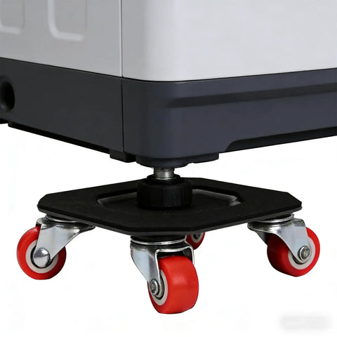 360 Degree Rotating Heavy Duty Furniture Mover Dolly With Auxiliary Lifter For Sofas Beds Washing Machines And More Easy Glide Wheel System Built To Move Big Stuff Through Narrow Hallways Stairs And Tight Spaces During Home Or Warehouse Moves, red casters