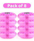 LED Light Up Inline Roller Skate Wheels Set For Indoor And Outdoor Cruising 8 Pack Pink 64mm 70mm 72mm 76mm 80mm 85A