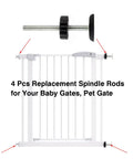 Badass M8 Spindle Rods Replacement Hardware Set For Pressure Mounted Baby And Pet Safety Gates showing four tension bolts and wall guards.