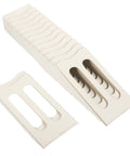 Heavy Duty Wall Mount Card Holder For Garage Shop Warehouse Factory Slick Plastic Label Tag Rack Features Rock Solid Build For Super Neat Organization Daily, showing stacked grey plastic label slots.