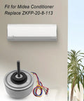 Replacement Indoor Air Conditioning Motor ZKFP 20 8 113 with wiring against AC condenser unit