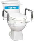 3.5 Inch Raised Toilet Seat With Arms For Easy Sit And Stand, Elongated Riser Up To 250 Lbs, Universal Fit, Slip Resistant, White