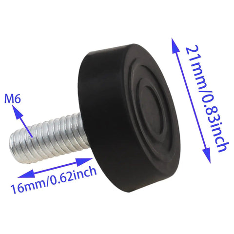 Eight Piece Adjustable Furniture Leveling Feet Set For Tables And Chairs With M6 Screws Black Table Leg Extenders 16mm Screw Length DIY Friendly Easy Install For Home Office School And Restaurant