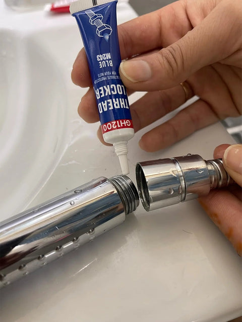 Applying medium strength thread locker GH1200 to metal fasteners