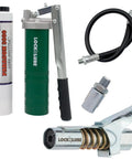 Spin On Lever Grease Gun Kit With 20 Inch Hose Inline Swivel Included Fourteen And A Half Oz Threaded Grease Tube