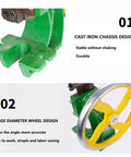 Pro-Grade Arbor Press With Oversized Hand Wheel, Heavy-Duty Cast Iron Bench Press features stable chassis and large yellow hand wheel design.
