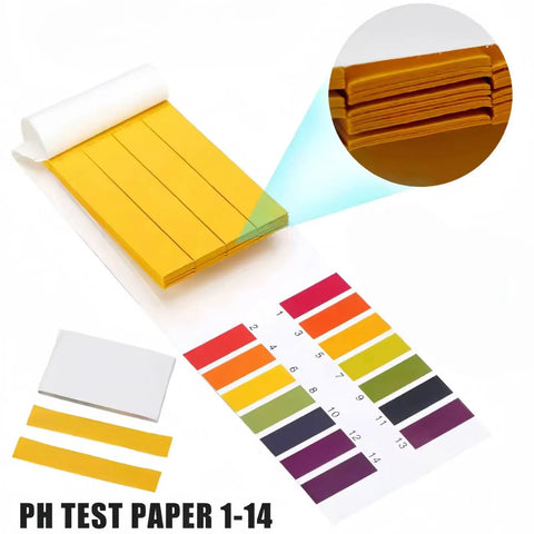2-Pack pH Test Strips With 160 Total Strips, Universal 1-14 pH Range Litmus Paper shown with color chart and packaging
