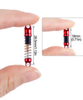 Aluminum 28.5mm Shock Absorbers For 1 To 30 Axial RC SCX30 Crawler Upgrade Parts held between fingers