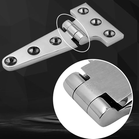 Laorde 316 stainless steel T-hinge, 2-pack, for boat hatch or cabinet, marine grade, 4x2 inches