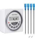 Digital 7 Day Programmable Timer Switch For 220V AC With LED Indicator and wiring components