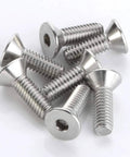 Flat Head Socket Cap Screws 3/8-16 Inch, 1 Inch Length, Fully Threaded Countersunk Bolts With Allen Hex Drive, 18-8 Stainless Steel