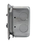 Heavy Duty Nema 6 50r Power Outlet Receptacle Flush Mount Galvanized Steel 50 Amp industrial socket side view showing flush design.