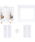 Quadtro Washing Machine Outlet Box Tail Piece With One Quarter Inch Turn Water Hammer, 2 Inch Hub Fits PVC Or ABS DWV Pipe