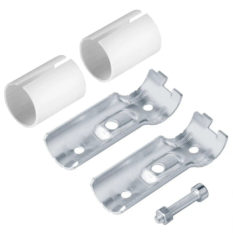 20 Sets T Pipe Clamp Fittings For Half Inch EMT Conduit With PE Adapter Shims Bolts And Nuts Included Electrogalvanized Low Carbon Steel Silver Finish For Fast No Fuss Installations