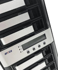 Heavy Duty Workhorse Eight Bay Thunderbolt 3 Usb 32 Gen 2 Raid Enclosure Connecting Sata And Sas Drives, top view showing drive bays and controls.