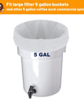 50 Pack Cold Brew Coffee Filters 20 By 20 Inch Commercial Filter Bags For Brewing Up To 5 Lbs Of Coffee Fits 5 Gallon Buckets