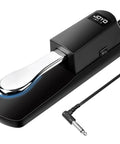 Universal Metal Sustain Pedal For Keyboard And Piano With Polarity Switch 5ft Cable, Perfect For Digital Pianos MIDI Controllers And Synthesizers