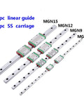 MGN Linear Rail System With Carriage For CNC And 3D Printer Pro DIY Projects MGN7 9 12 15 Series From 100Mm To 1000Mm.