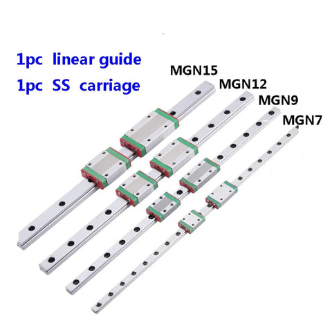 MGN Linear Rail System With Carriage For CNC And 3D Printer Pro DIY Projects MGN7 9 12 15 Series From 100Mm To 1000Mm.