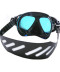 Crystal Clear HD Mask And Snorkel Set With Dual Lenses For Adults, black frame, adjustable strap, clear vision underwater with valve