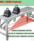 Built Tough Adjustable Portable Foldable Scaffold Tower Ladder Bench with 400kg Capacity featuring triangle support