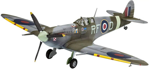 Spitfire Mk Vb 1:72 Scale Plastic Model Kit with 42 parts dope cockpit details rotating propeller auxiliary fuel tanks and ready for paint assembly