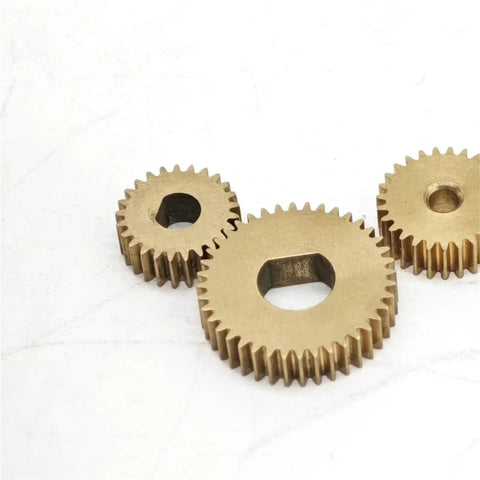 Copper Gear Wheel 26 Teeth 0.7 Module D Hole Flat Gear 19.6mm Diameter 5mm Thick With 10x9mm Bore shown from top angle