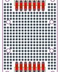 Prototype PCB for DIY electronics, fits in DIN Rail Mounting Carrier Housing with dimensions 47.4x72mm, FR-4 material.