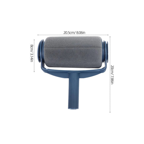 Straight-Up High Performance Paint Roller Kit with Telescoping Pole for Walls Ceilings Decks Doors showing dark blue handle and gray roller.
