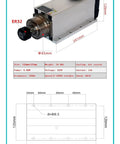 Air Cooled Spindle Motor For Milling Machines 220V 380V High Torque CNC Z Axis ER32 Collet Chuck 800W To 6KW Power Range