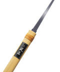Zero Hassle Japanese Pull Saw Keyhole Blade 4 3/4 Inch Ryoba Double Edge Handsaw with wooden grip and sharp teeth.