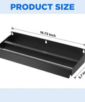 Wall Mount Screwdriver Organizer And Pliers Holder With Hammer Rack, black carbon steel, 16.73 x 5.7 x 2.67 inches.