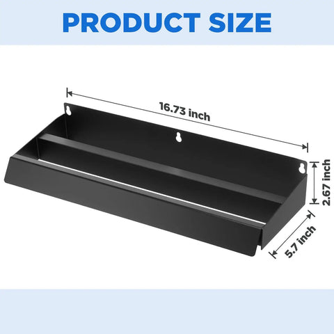 Wall Mount Screwdriver Organizer And Pliers Holder With Hammer Rack, black carbon steel, 16.73 x 5.7 x 2.67 inches.