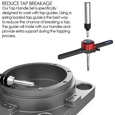Tap Handle Set For Hand Tapping On Milling Machines With Tap Guide Compatibility And Low Profile Design in use