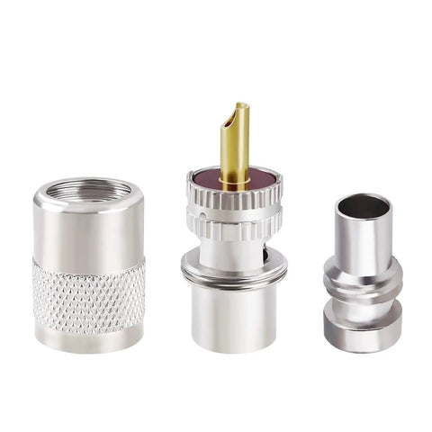 PL259 Pro Grade Coax Connectors 2 Pack UHF Male Plug Solder Adapters with Reducers 50 Ohm for RG58 RG59 RG8 RG8X