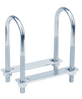 Two Pack M10 U-Bolt Clamp Set For 2 Inch Tubes 5-1/2 Inch Long Round Bend U-Bolts That Fit 2 Inch OD Tubing Electro Galvanized