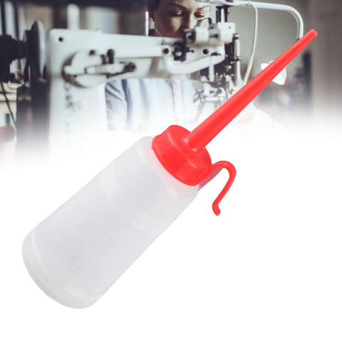 10 Pack Sewing Machine Oil Dispensers With Long Angled Tips, 160ml Plastic Oil Bottles For Precise Lubrication, No Clog Quick Flow Oiler Set For Home, Shop And Factory Use, red angled nozzle shown