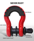 Badass Heavy Duty 2 Pack D Ring Shackles Delivered With 41887 Lbs Breaking Strength And A Solid 7 8 Inch Screw Pin Rigged Tough for tow and winch recovery.