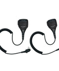 Speaker Microphone Hytera Compatible Radios With 3.5mm Jack, Push To Talk Mic For TC-508 TC-580 BD502 BD502i PD502 PD562i PD482i PD402i Walkie Talkie, 2 Pack, durable coiled cord.